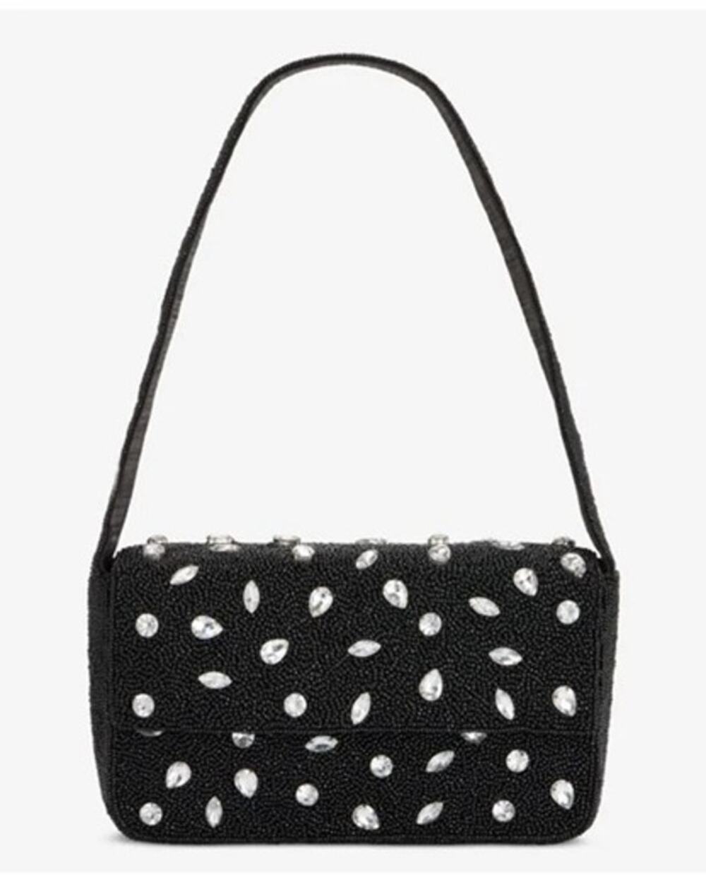 On 34th Beaded Embellished Shoulder Bag In Black
